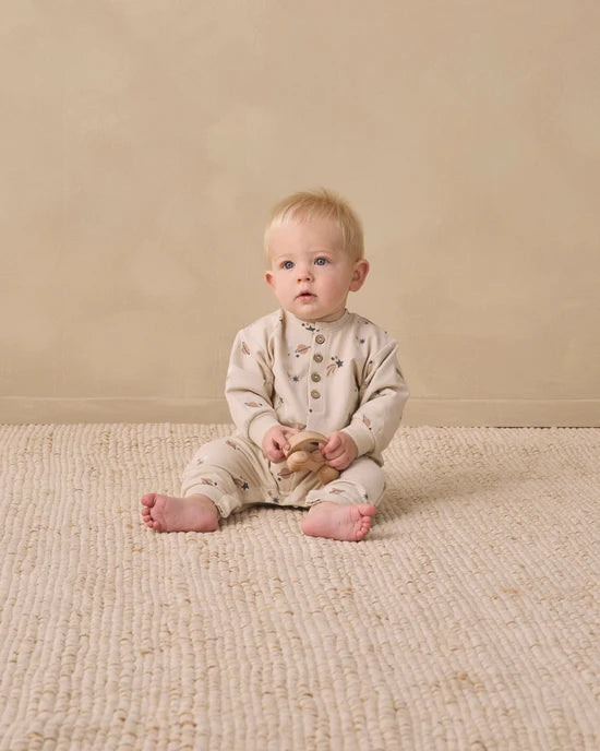 Quincy Mae Relaxed Fleece jumpsuit - Space