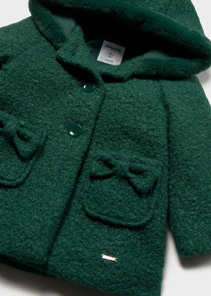 Mayoral Hooded Boucle Jacket - Nenufar Green