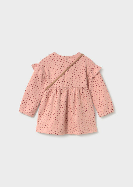 Mayoral Dress with Bag - Pink Polka Dot
