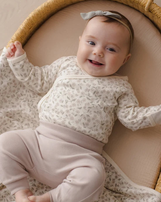 Quincy Mae Side Snap Bodysuit and Pant Set - Floret