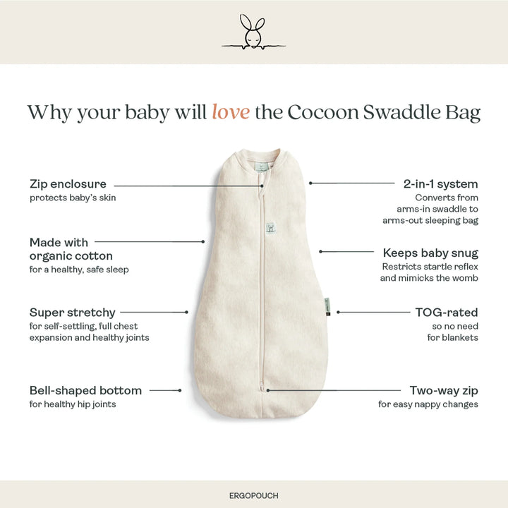 Ergopouch Cocoon 2.5 TOG Swaddle Sack - Butterfly