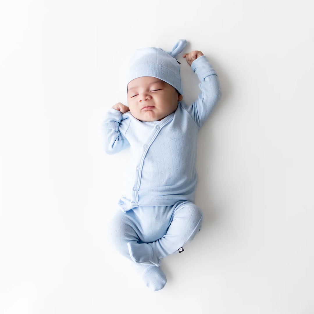 Kyte Baby Pointelle Take Me Home Set with Cap - Breeze