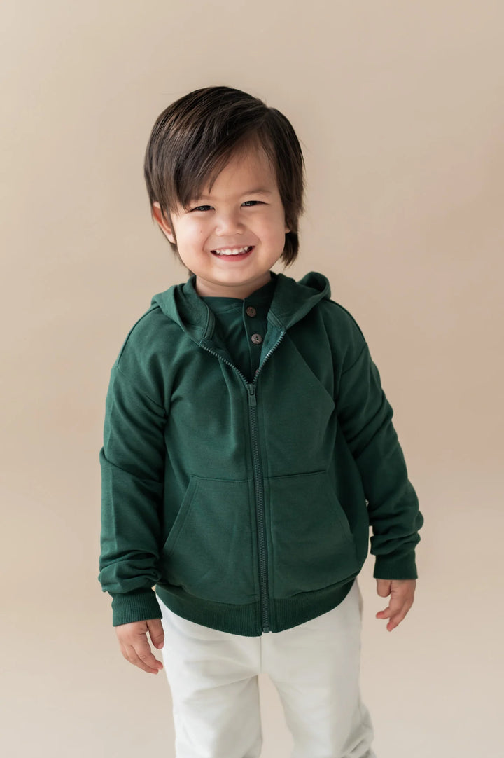 Kyte Baby Zip-Up Hoodie - Cypress