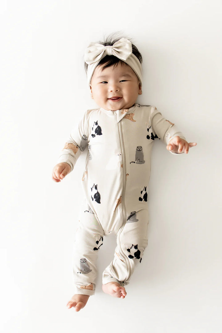 Kyte Baby Zippered Romper - Fluffy Cat