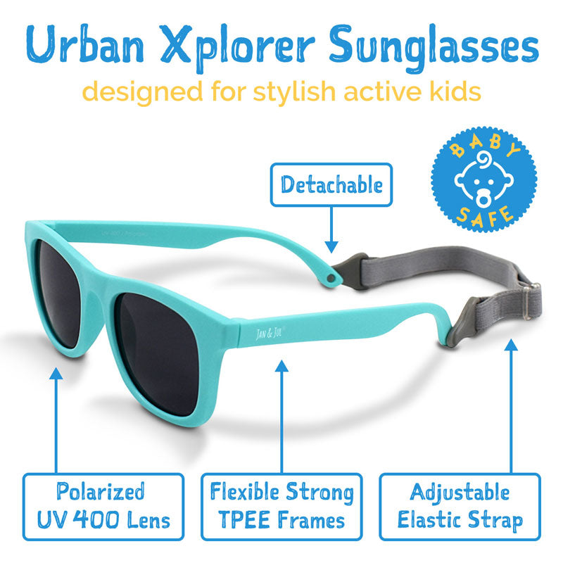 Jan &amp; Jul Kids Urban Xplorer Sunglasses - Frosty Mint Aurora