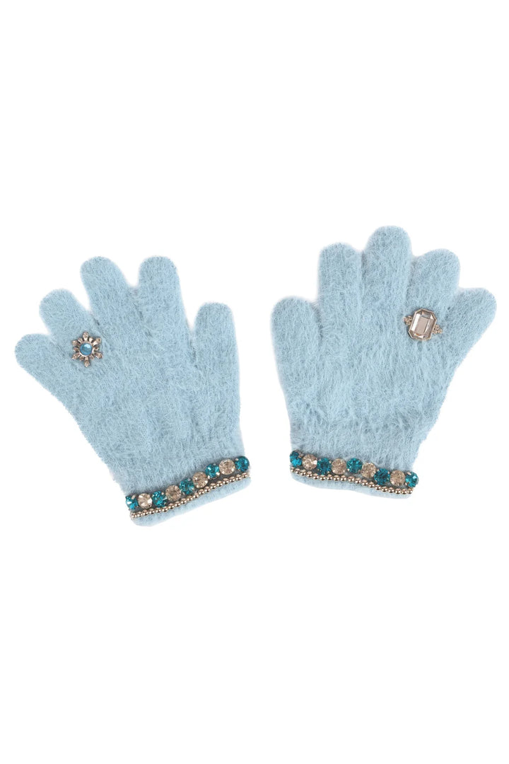 Great Pretenders Boujee Bijou Gloves - Light Blue