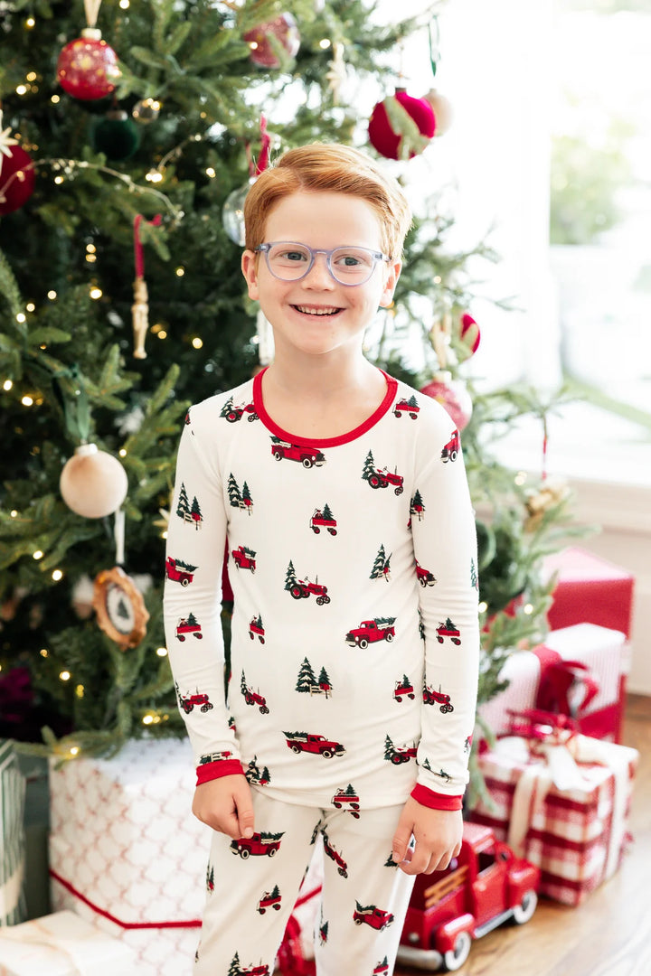 Kyte Baby Long Sleeve Toddler Pajama Set - Holiday Tree Farm