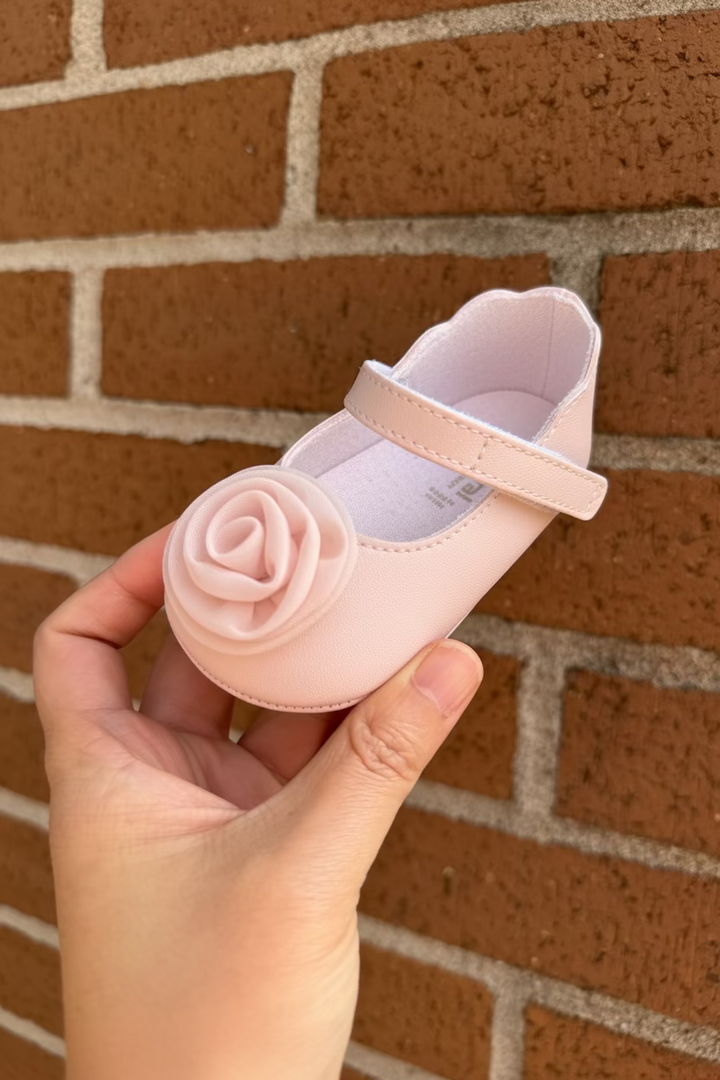 Mayoral Floral Mary Jane Shoes - Baby Rose Pink