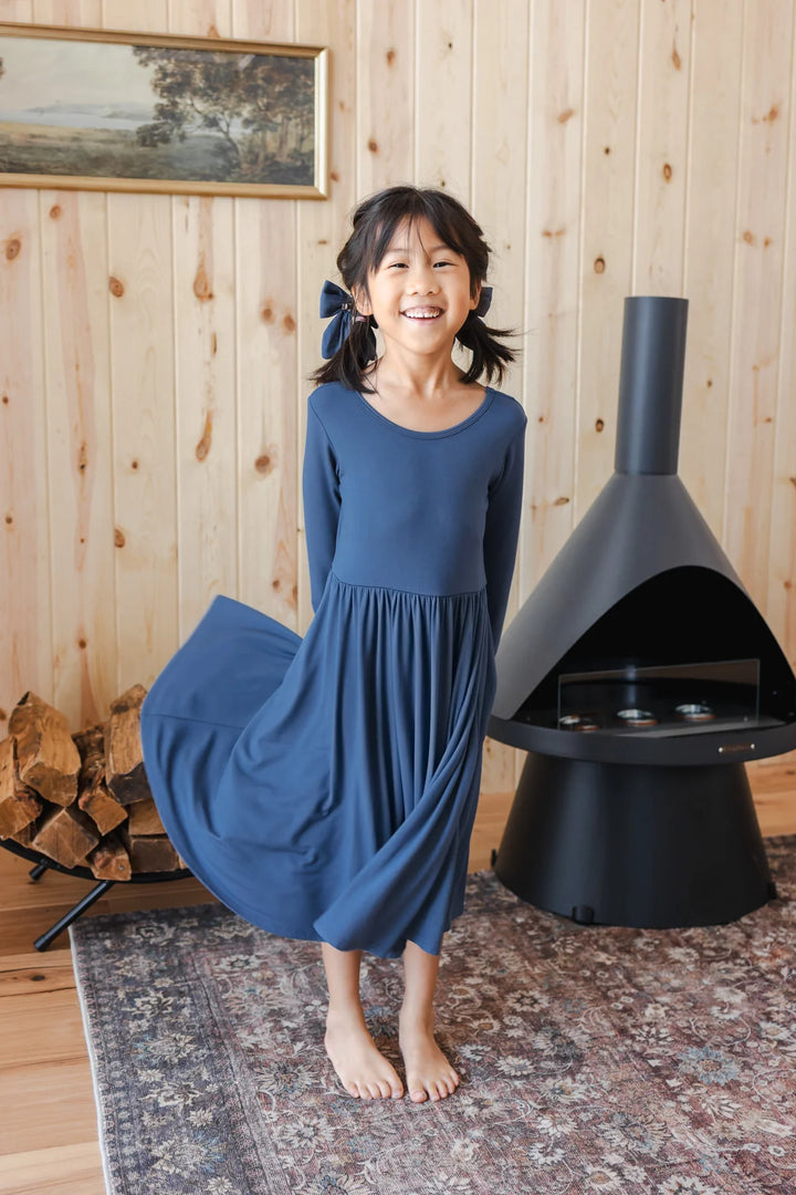 Kyte Baby Long Sleeve Twirl Dress - Oxford