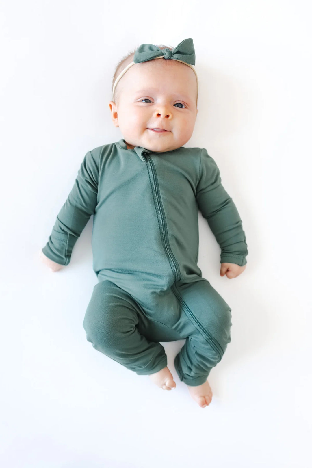 Kyte Baby Zippered Romper - Pine