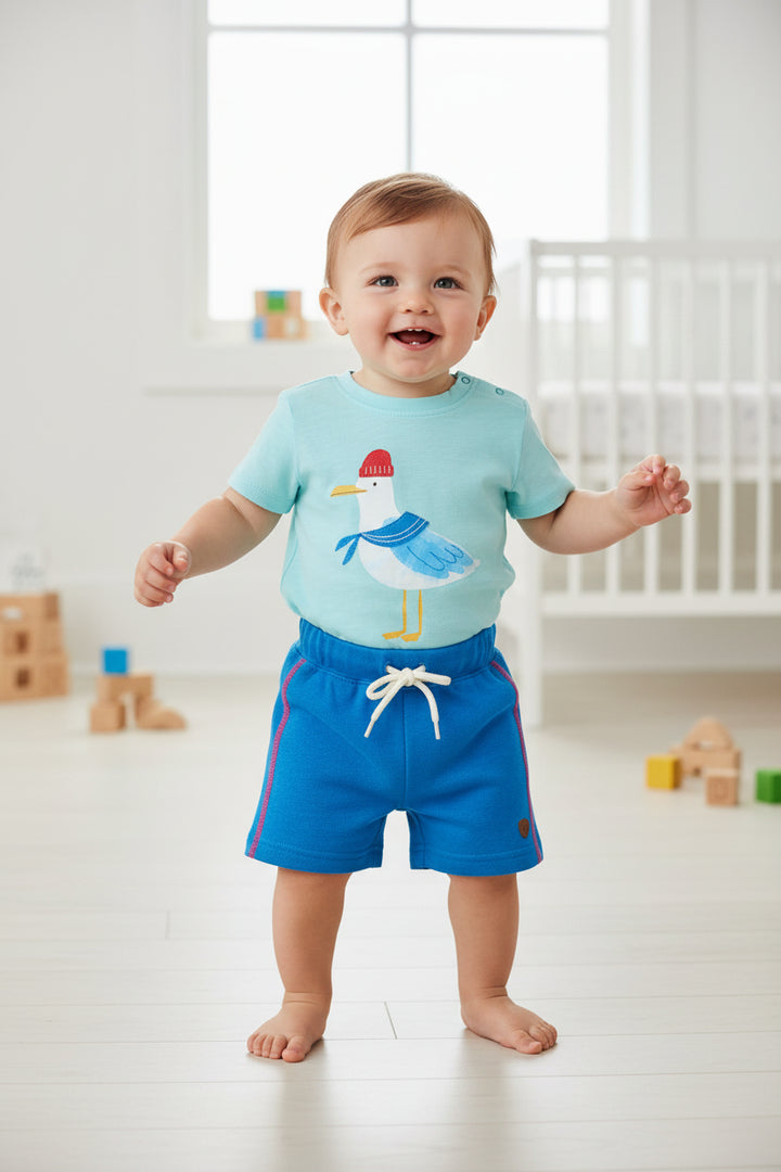 Hatley Tee and Short Set - Charming Seagull