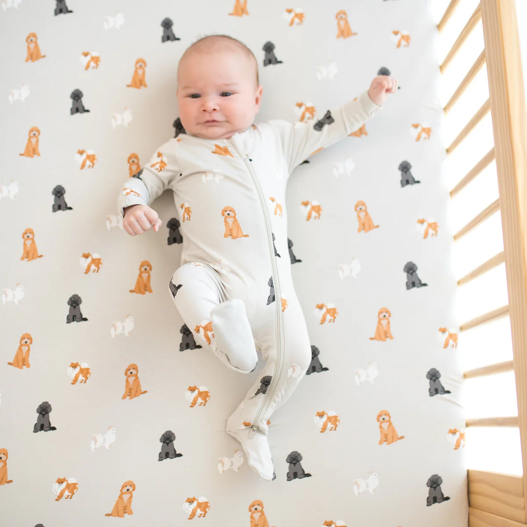 Kyte Baby Zippered Footie - Fluffy Dog
