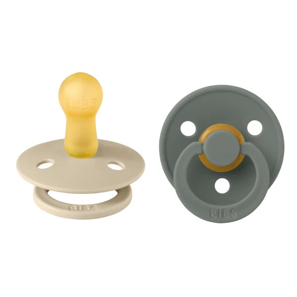 BIBS Round Colour Pacifiers - Size 2 (6-18m)