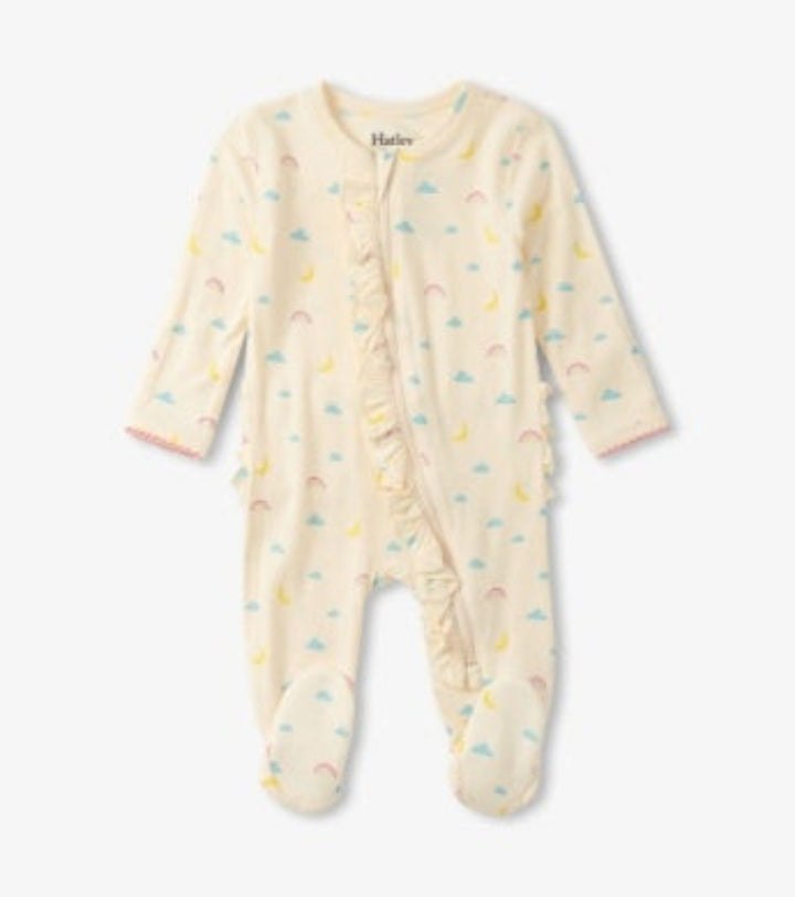 Hatley Ruffle Bum Bamboo Coverall - Lucky Charms
