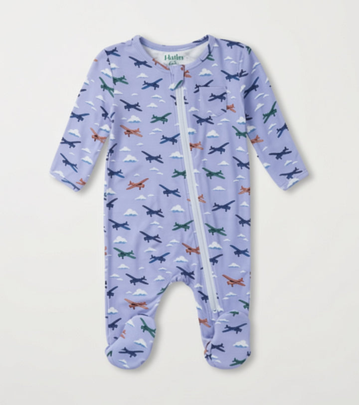 Hatley Baby Footed Coverall - Mini Airplanes