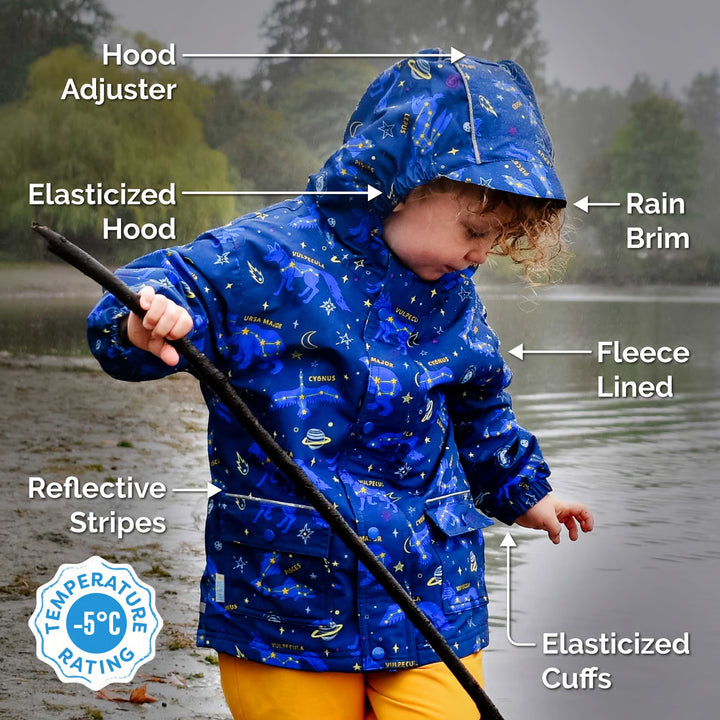 Jan &amp; Jul Cozy-Dry Rain Jacket - Apricot Flower