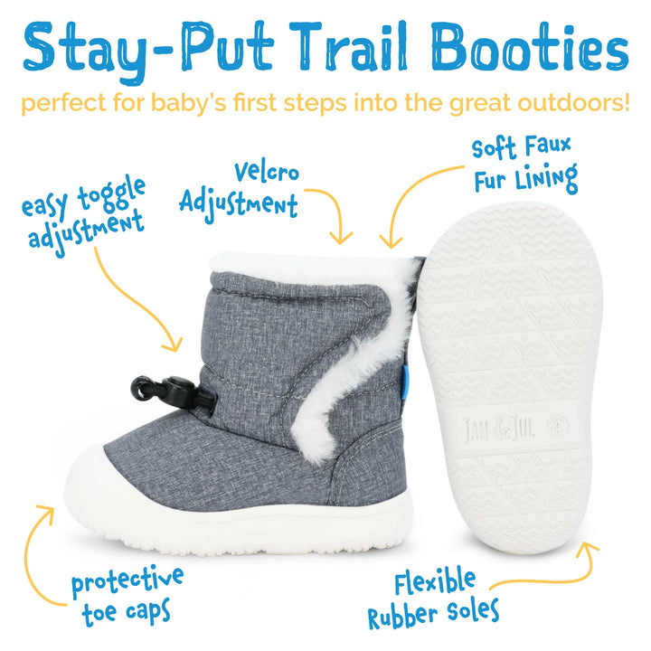Jan &amp; Jul Stay-Put Trail Booties - Dark Spruce