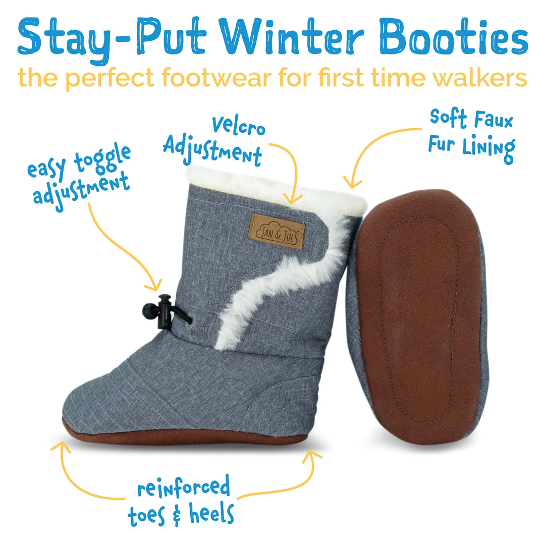 Jan &amp; Jul Stay-Put Winter Booties - Soft Brown