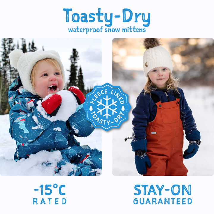 Jan &amp; Jul Toasty-Dry Waterproof Snow Mittens - Dark Navy