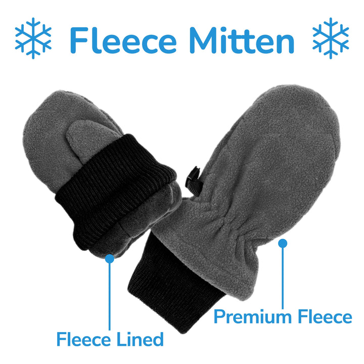 Jan &amp; Jul Fleece Mittens w/Ribbed Cuff - Dusty Pink