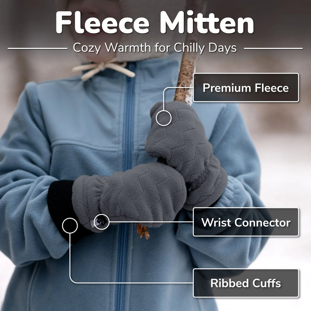 Jan &amp; Jul Fleece Mittens w/Ribbed Cuff - Dusty Pink