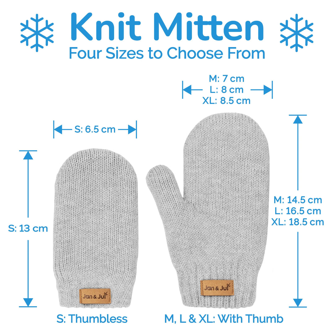 Jan &amp; Jul Knit Wi\nter Mittens - Jet Black