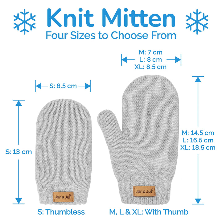 Jan &amp; Jul Knit Wi\nter Mittens - Jet Black