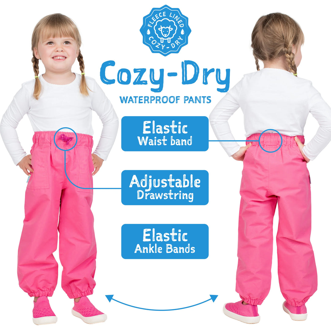 Jan &amp; Jul Cozy-Dry Rain/Snow Pants (Fleece Lined) - Dark Plum