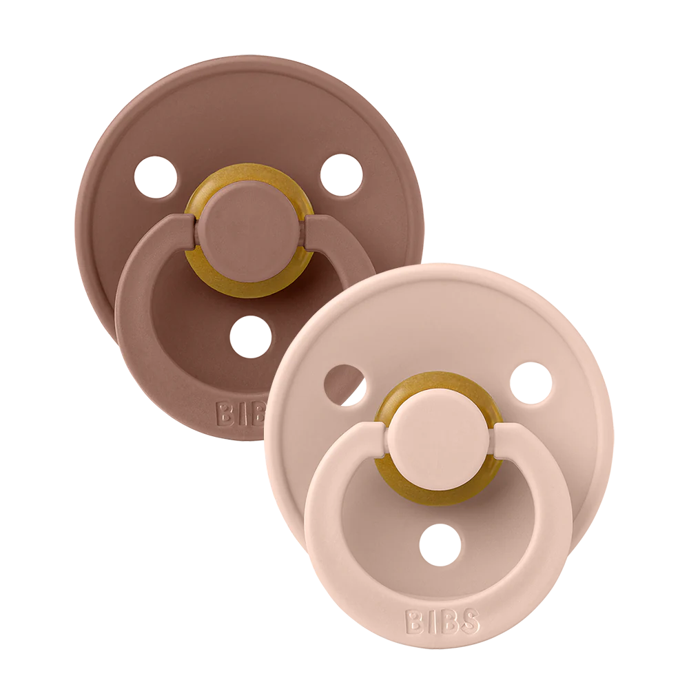 BIBS Round Colour Pacifiers - Size 2 (6-18m)