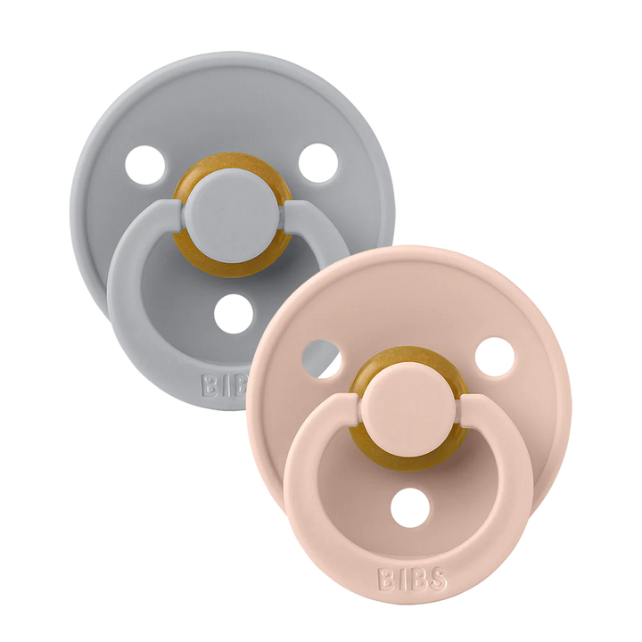 BIBS Round Colour Pacifiers - Size 2 (6-18m)