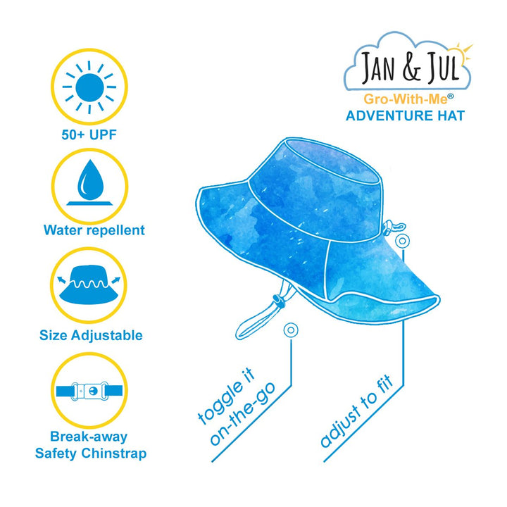 Jan &amp; Jul Gro-with-me Aqua Dry Adventure Hat - Pretty Pink